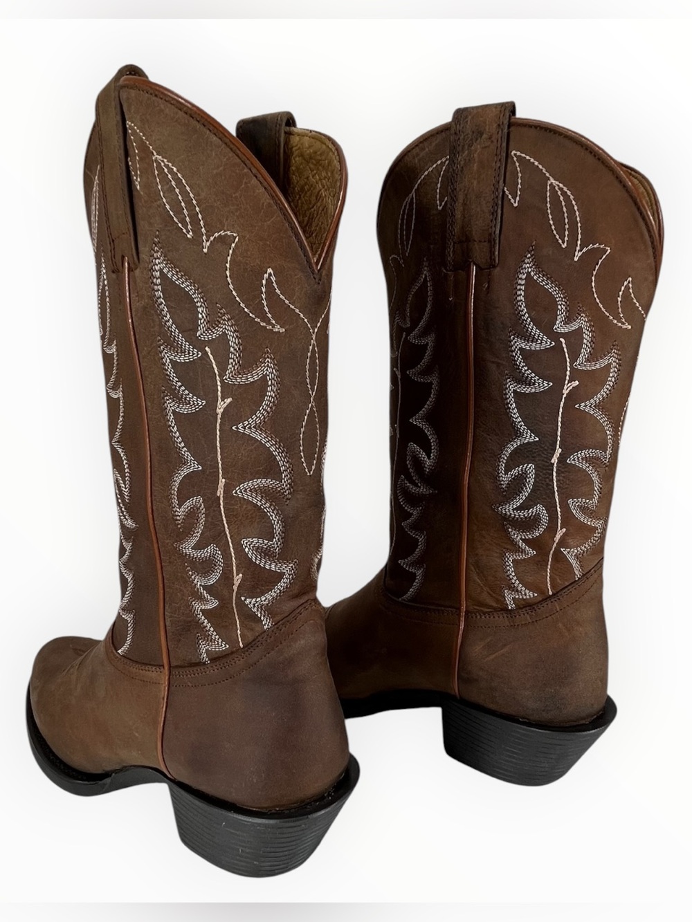 Shyanne Women’s 8M Brown Leather Western Cowboy Boots Embroidered - Picture 6 of 13